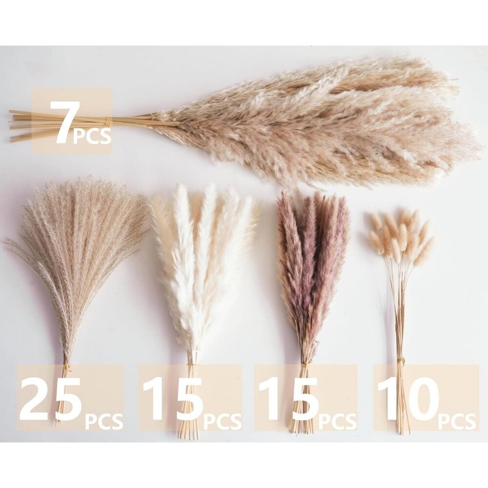 Decorative Tall Pampas Grass for Floor Vase Premium Large Pampas Grass Decor - Picture 5 of 7